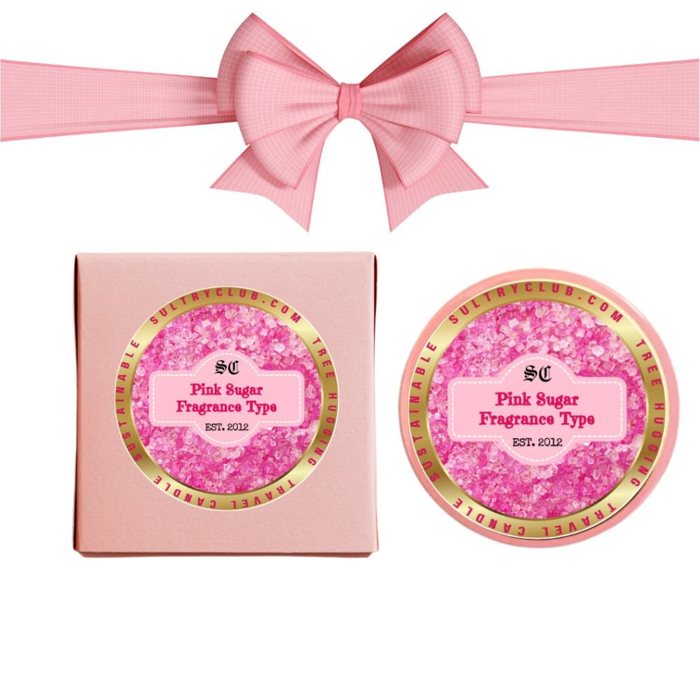 PINK SUGAR TYPE TRAVEL CANDLE